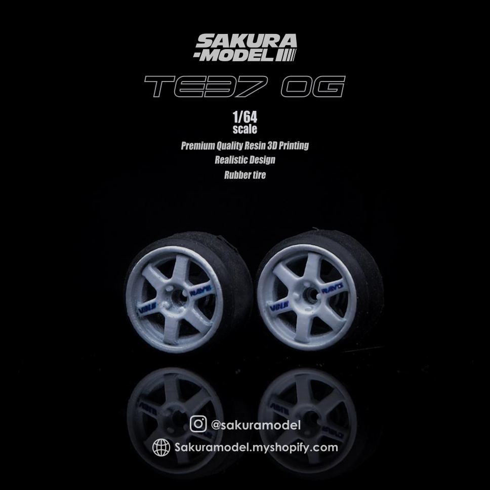 Sakura - Custom wheel 64 scale model TE37 OG