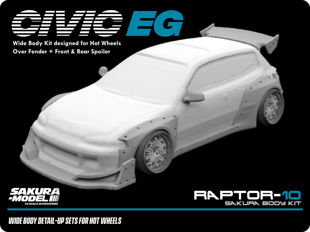 Sakura - Add on Body kit for Hot Wheels Civic EG6