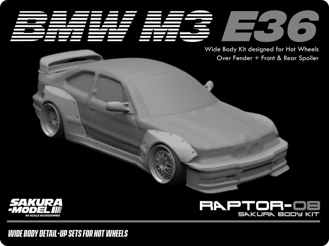 Sakura - Add on Body kit for Hot Wheels BMW M3 E36