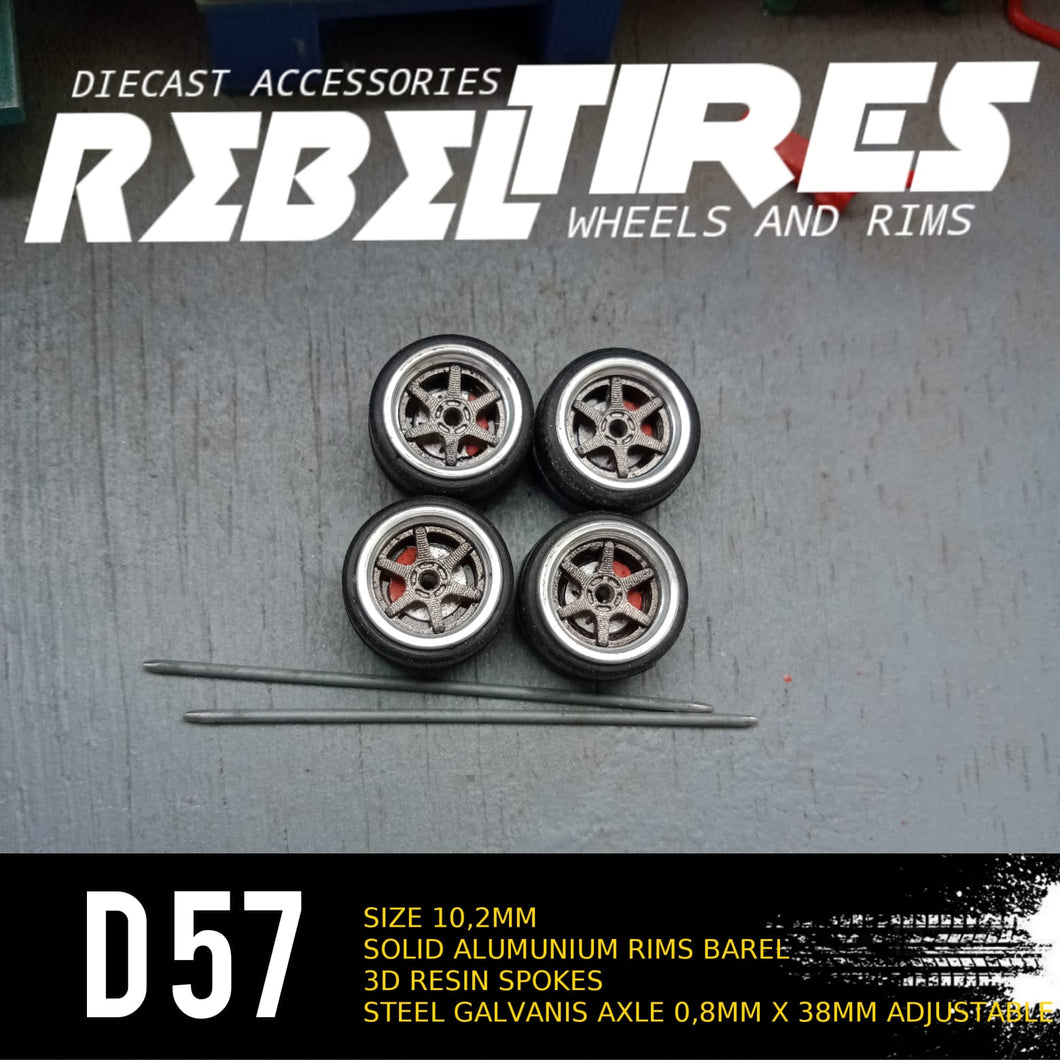 Rebel tires by Arise Lightspear model D57