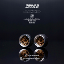 Load image into Gallery viewer, Sakura - Custom wheel 64 scale model Enkei 6666