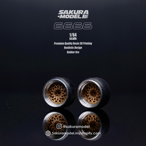 Sakura - Custom wheel 64 scale model Enkei 6666