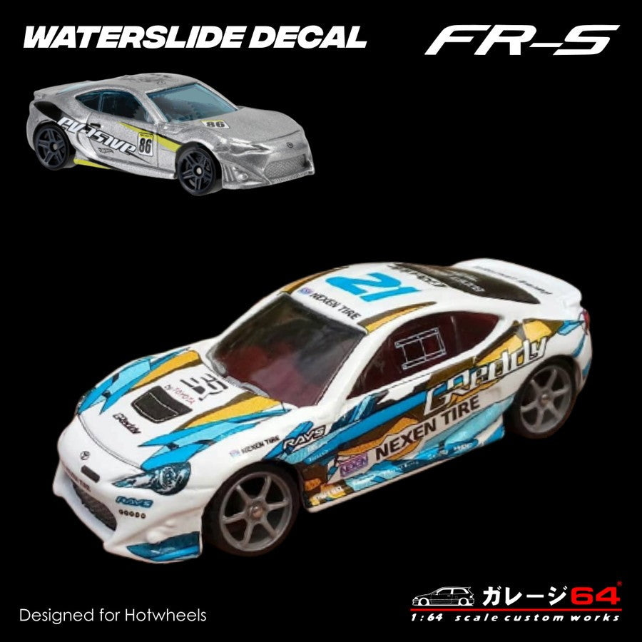 Decal set Hotwheels Scion FRS Greddy 2