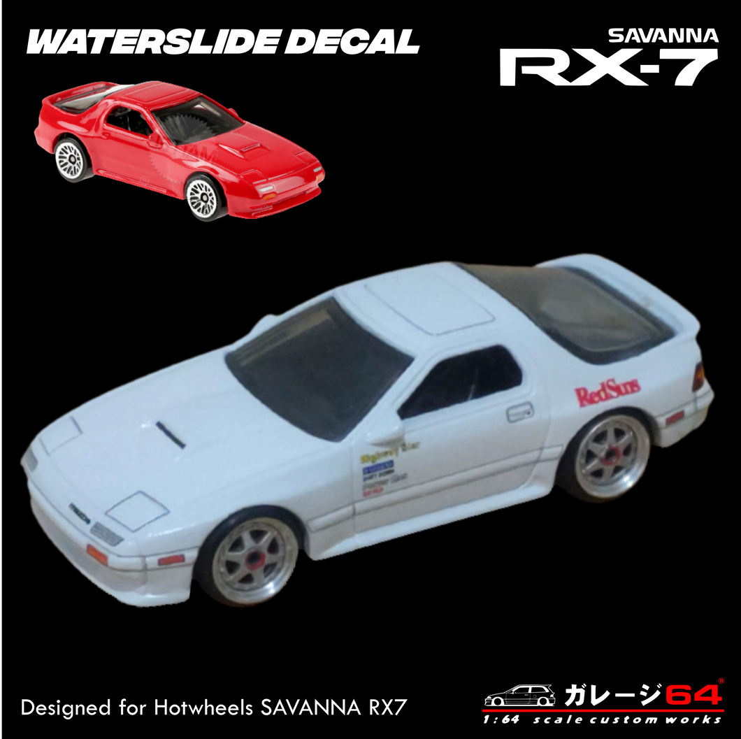 Decal set Hotwheels Mazda RX7 FC Savanna