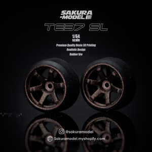 Sakura - Custom wheel 64 scale model TE37 SL