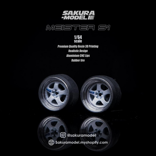 Sakura - Custom wheel 64 scale model Work Meister S1