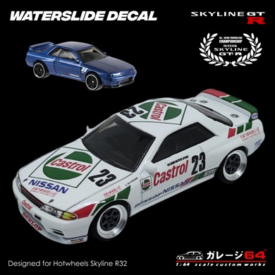 Decal Set Hotwheels Skyline R32 Castrol JGTC