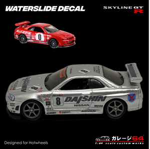 Decal Set Hotwheels Skyline R34 Daishin Super Taikyu