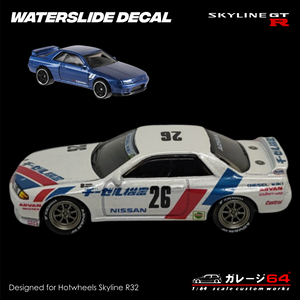 Decal Set Hotwheels Skyline R32 Diesel Kiki JGTC