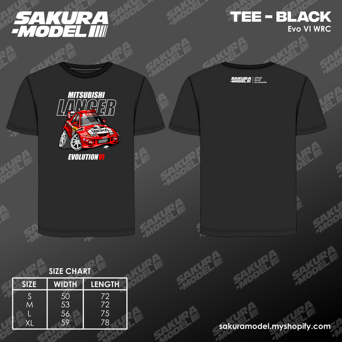 Tee Black - Lancer Evo VI