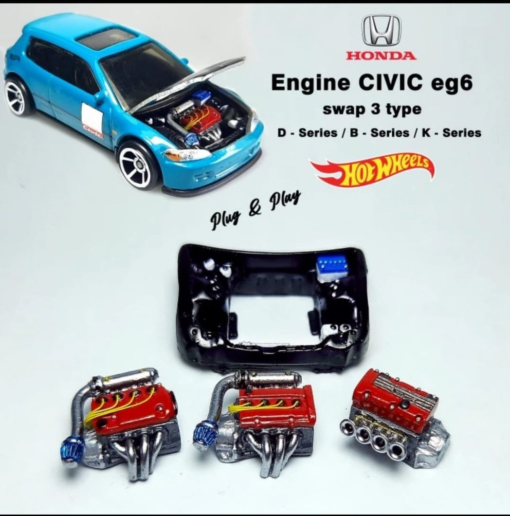 Engine PNP Hotwheels Civic EG6 (3 Engine Type) BMJ