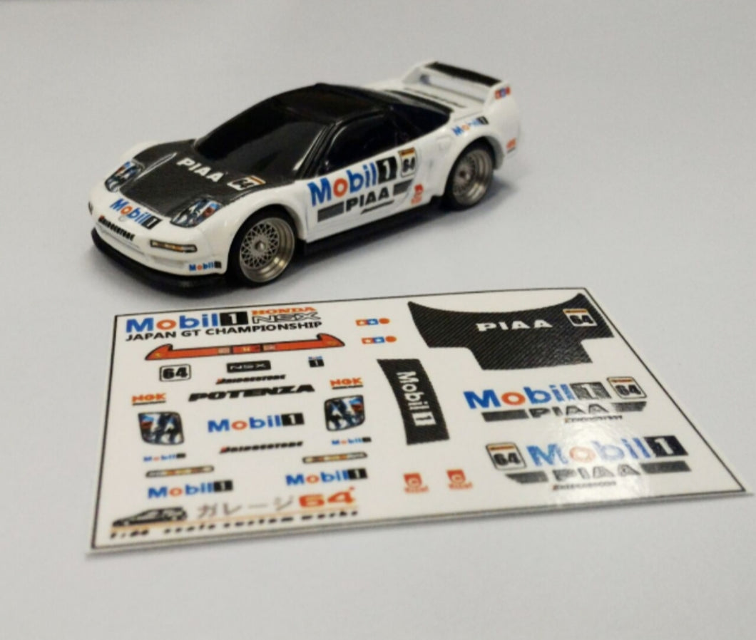 Decal set Hotwheels Honda NSX Mobil1