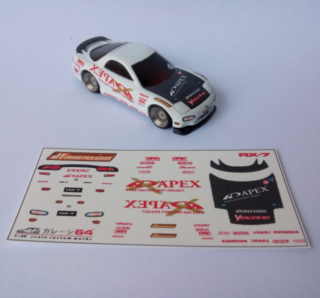 Decal set Hotwheels Mazda RX7 FD D1 Grandprix