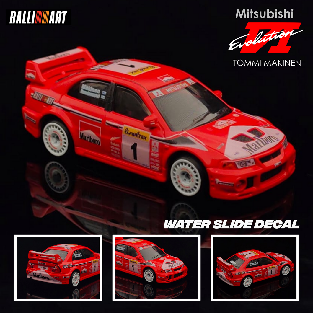 Decal Set Hotwheels Lancer Evolution VI Tommi Makinen