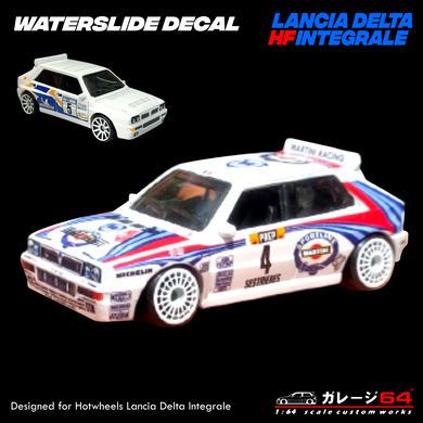 Decal set Hotwheels Lancia Delta Integrale WRC Martini