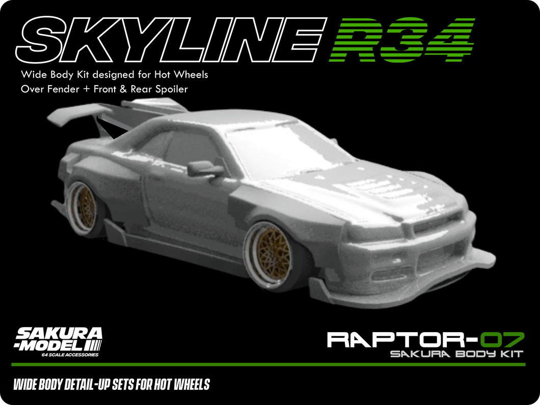 Sakura - Add on Body kit for Hot Wheels Skyline R34