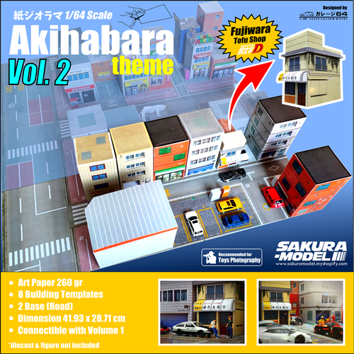 Paper Diorama Japan themes Vol.2 - Accessories Sakura Model