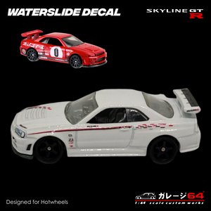 Decal Set Hotwheels Skyline R34 Nismo Z-tune