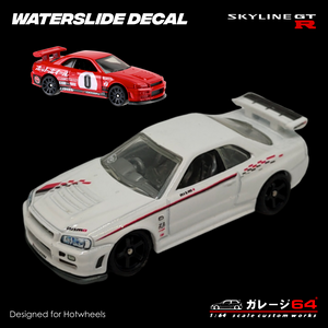 Decal Set Hotwheels Skyline R34 Nismo Z-tune