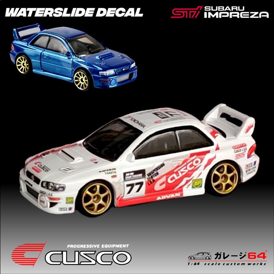 Decal Set Hotwheels Subaru Impreza Cusco Racing - Transparant DCL74